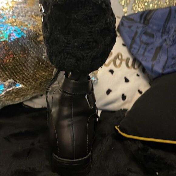 Michael kors black cable knit s/M boot socks mid calf/ankle - Picture 4 of 9